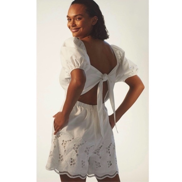 NWT ANTHROPOLOGIE Ranna Gill Shiffly Romper in White - Size XS - Picture 7 of 15